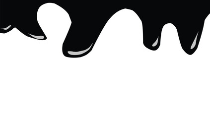 liquid melted black ink frame border.eps