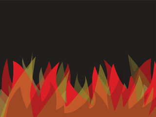 bonfire frame border on black background.eps