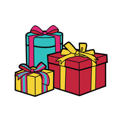 Decorative Gift Boxes Collection Celebration Vector Design