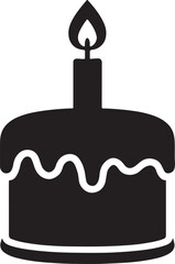 Fototapeta premium birthday cake with candle