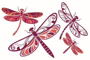 set of butterflies