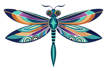 Obraz premium dragonfly on a white background