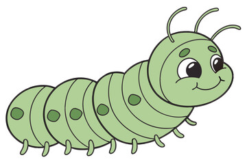 caterpillar on a white background