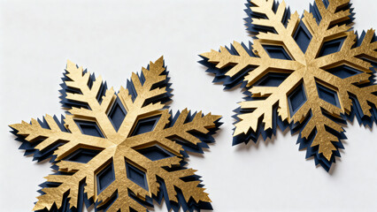 GoldenLayeredPaperSnowflakes