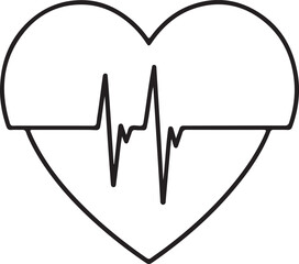Heart shape,Doodle shape heart,Thin line heart in silhouette
