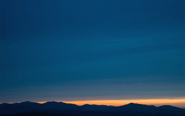 sunset over the mountains