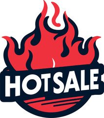 Hot sale promotion sign vector graphic