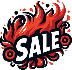 Hot sale promotion sign vector graphic