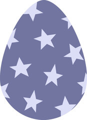 Obraz premium A blue egg with white stars scattered across its surface