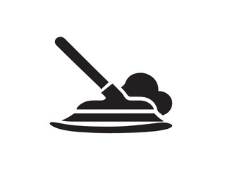 Cleaning Service Tools Icon in Minimal Silhouette Vector Illustration Artwork