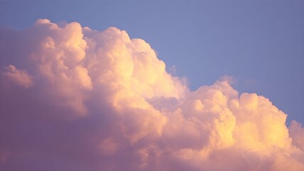 Pastel Cumulus Clouds at Sunset