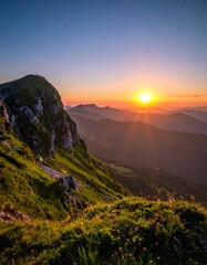 Mountain sunrise panorama (2)