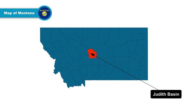 Judith Basin Map Video, Montana map, Political Map of Montana, Montana United States, with all states, national flag and borders, travel, education, geography, and global studies.
