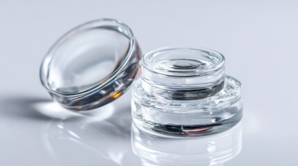 Transparent glass containers