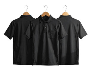 Fashionable Black Polo Shirt 360° Mockup