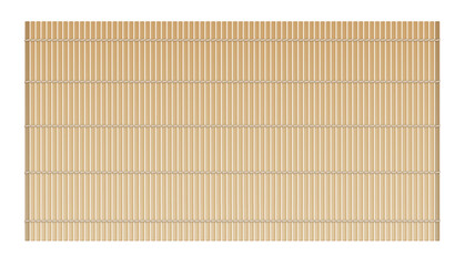 Bamboo sushi mat isolated. Japanese makisu roller for making rolls. Vector