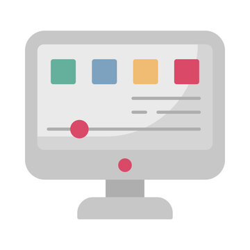 Computer Vector Icon which can easily modify or edit
