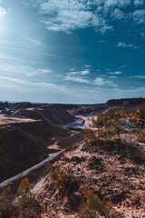 Sandstein Abbaugebiet mitten in der Natur