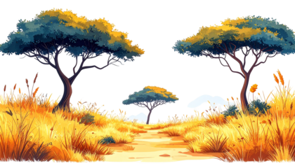 African savanna landscape