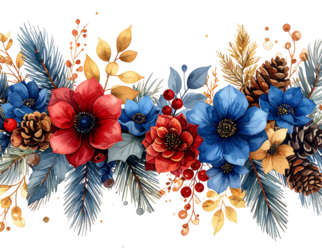 Vibrant floral garland