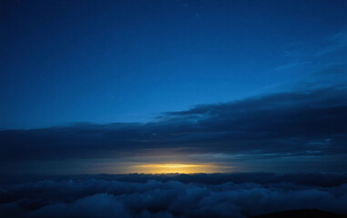 night sky over the sea