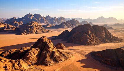 Fototapeta premium Desert mountainscape panorama