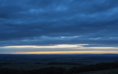 Fototapeta premium time lapse clouds over sunset