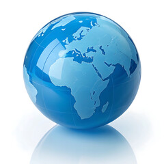 globe on white background
