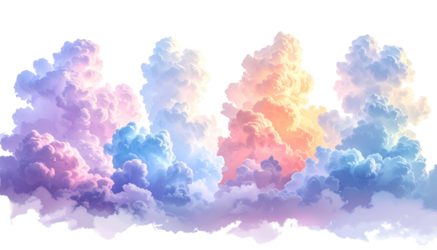 Pastel colored cloudscape