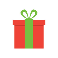 Flat gift box vector design isolated on white background