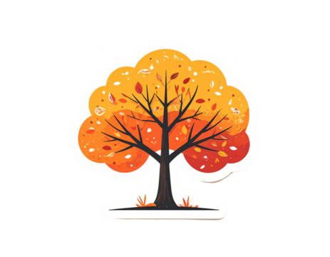 Autumn tree graphic design
