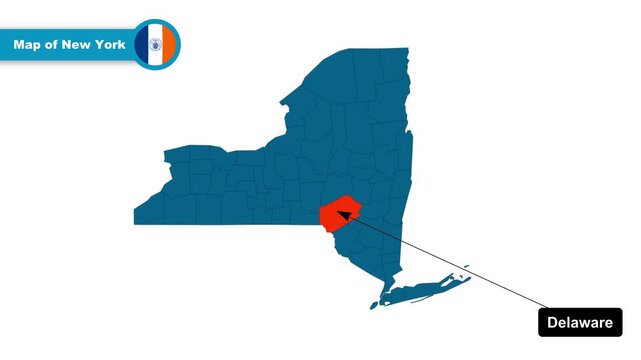 Delaware Map Video, New York map, Political Map of New York, New York USA, with all states, national flag and borders, travel, education, geography, and global studies.