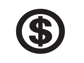 Minimal flat design currency icon silhouette illustration