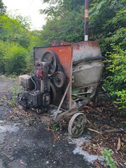Old Concrete Mixer on Wheels