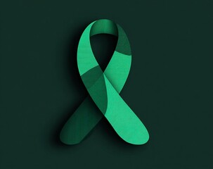 Dynamic vector illustration of a green ribbon for men, perfect for celebrating achievements, supporting causes, or adding a touch of elegance.