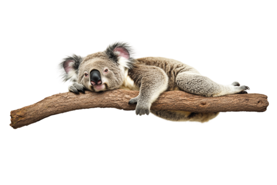 Koala Close-Up Face Isolated on transparent background