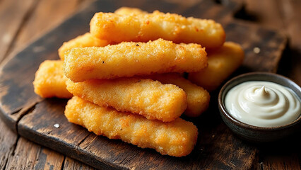 Fried chicken wings and nuggets with french fries on a plate