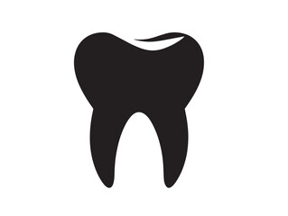 Clean oral health silhouette icon in vector format
