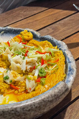 Thai style stir fried crab with curry powder