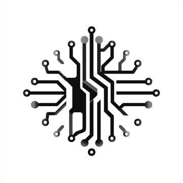 Sleek and sophisticated abstract circuit board illustration symbolizing advanced technology, data flow, and complex digital infrastructure for modern design projects