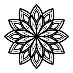 Black Colour cozy pattern Vector Illustration, Solid White Background (3).eps