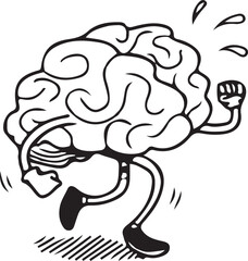 Minimalist outline sketch of mental health blooming mind with flowers, wellness growth illustration, psychology concept, self care therapy art, mindfulness and healing vector design