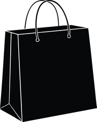 shopping bag illustration, store icon
