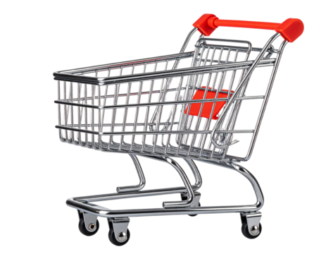 shopping cart isolated on white