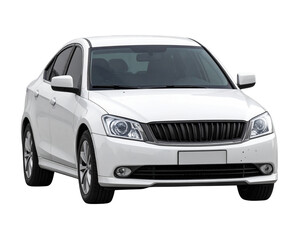 black car isolated on white