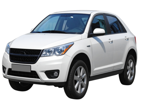 black car isolated on white