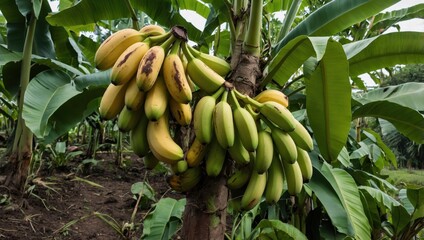 bananas growing on a tree