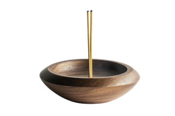 Classic Incense Stick Holder Isolated on transparent background