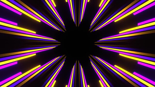 Purple and Yellow Neon Energy Center Background VJ Loop in 4K