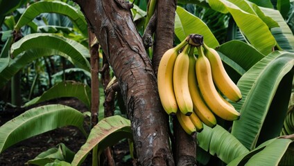 bananas growing on a tree